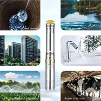 4 Zoll 7,5 PS Tauchpumpe für Bohrlöcher, 5,5 kW, Edelstahl 304, 100 m Förderhöhe, 4 m³/h Tiefbrunnenpumpe für die Hauswasserversorgung