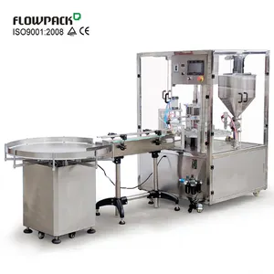 Machine de remplissage et d'emballage pour tasses de yaourt, 500ml, en plastique, machine de scellage et de remplissage automatique rotative