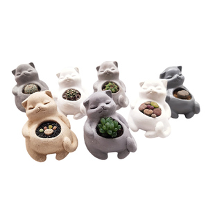 Pot de corps animal chat Offre Spéciale, Pot de fleur créatif de bureau, pot décoratif d'intérieur et de maison - Product Image 1