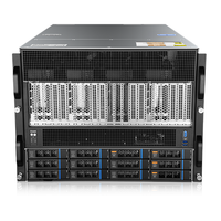 Servidor de 8U con CPU Dual AMD Epyc 9004/9005 y Memoria 32xDDR5, 8xSATA/SAS 3.5' HDD, 8xPCIe5.0, Tarjetas GPU de 600W y Rack para Servidor