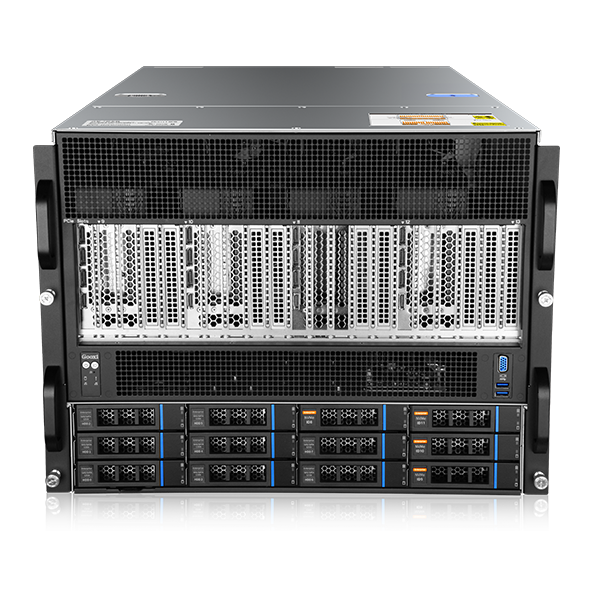 8U Dual AMD Epyc 9004/9005 CPU Server & 32xDDR5 Memory, 8xSATA/SAS 3.5' HDD, 8xPCIe5.0 600W GPUs Cards & Rack Server