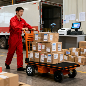 Alışveriş kullanımı için açık kasa kamyon KG kapasiteli manuel itme/çekme ile ağır elektrikli dört tekerlekli katlanabilir 300 sepeti - Product Image 5