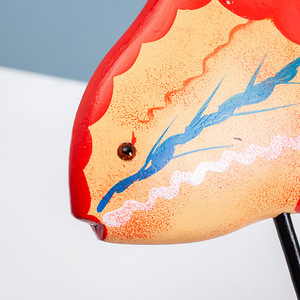 Decoración de Pareja de Peces Besándose Tallados en Madera Maciza, 2 Piezas, Material de Pino, Adorno para Sala de Estar, Regalo para el Día de San Valentín - Product Image 3