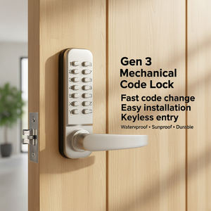 Cerradura Mecánica de Combinación de Aluminio de 3ª Generación, Fácil de Instalar y Cambiar el Código, para Puerta de Madera - Product Image 1
