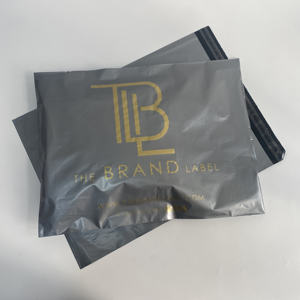 Sac d'expédition gris argenté imprimé personnalisé, pochette d'expédition express en polyéthylène, sac de courrier en plastique résistant à l'humidité - Product Image 5