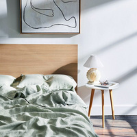 Parure de lit en lin français naturel 100%, ensemble de literie, housse de couette, linge