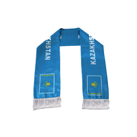 Nouveau produit Kazakhstan écharpes caractéristiques pour fan et suiveur Club drapeau écharpes personnalisées