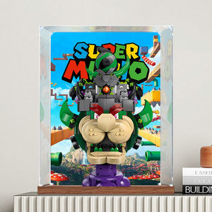 Caja <span class=keywords><strong>de</strong></span> exhibición <span class=keywords><strong>de</strong></span> acrílico moderna para <span class=keywords><strong>LEGO</strong></span> 72042 modelo Prince Hulorian y Castle Kuba cubierta <span class=keywords><strong>de</strong></span> polvo Wenti marca ligera - Product Image 3