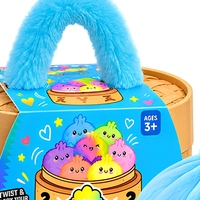 Peluche anti-stress en forme de boulette, panier vapeur, cadeau, figurine à collectionner, poupée souple et moelleuse pour enfants