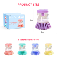 Brosse de nettoyage automatique de cuisine innovante avec distributeur de savon à pression pour casseroles, poêles et éviers