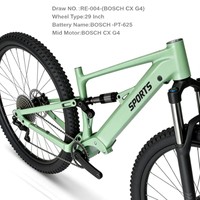Cadre de vélo de montagne tout-terrain en alliage d'aluminium à suspension intégrale de 29 pouces pour moteur Bafang