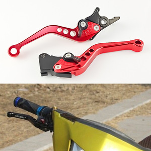 Palanca de Freno para Motocicleta Qiangye, Roja y Negra, Ajustable, para Frenos de Disco y Tambor Delanteros y Traseros, Asistencia para Manillar - Product Image 4