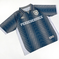 Camiseta de Fútbol Personalizada de Estilo Urbano Vintage, Sublimada, 100% Poliéster, de Secado Rápido y Transpirable, para Equipos
