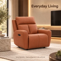 Fauteuil inclinable rembourré manuel