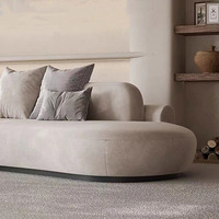 Modernes Halbmond-Sofa für Zuhause, Hotellobby, Büro und Empfang, Wohnzimmer-Mondform-Kreis-Sofa, 6-Sitzer Großes Sofa