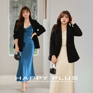 Blazer Classique Noir pour Femme N9178 – Veste de Costume Unie en Laine Peignée Anti-Plis avec Boutons, Coupe Ajustée, Grandes Tailles - Product Image 5