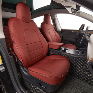 Fundas de Asiento de Cuero Impermeables para Autos Deportivos de Lujo, Juego Completo para Tesla Model Y/Model 3 2017-2024, para Todas las Estaciones, Garantía de 2 Años - Product Image 5