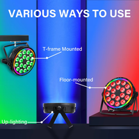 Paquete de 12 Luces LED RGBW 18x6W RGBWA UV 6en1, Iluminación de Efectos Especiales para Escenarios, con Tira Auxiliar DMX512, para Fiestas, Eventos, Bodas, Clubes