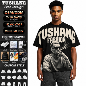 T-shirts pour hommes en coton 100% vintage personnalisés, surdimensionnés, décontractés, avec <span class=keywords><strong>impression</strong></span> numérique, design graphique, tissu lourd de 300 grammes - Product Image 1