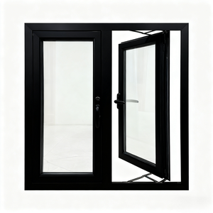 <span class=keywords><strong>Fenêtre</strong></span> à battant moderne en aluminium à double <span class=keywords><strong>vitrage</strong></span> horizontal 4 x 6 insonorisée et écoénergétique - Product Image 5