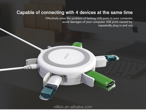 3 in 1Hermit kablosuz şarj 4 port Hub kablosuz şarj pedleri USB3.0 2.1A hızlı şarj - Product Image 3