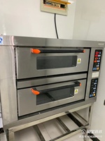 Approvisionnement d'usine de nouveaux restaurants modernes à usage domestique hôtels four électrique four à pizza en acier inoxydable 2 couches 4 plateaux four de boulangerie