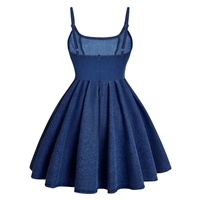 Robe Courte en Jean YUANBOFEI pour Femme, Style Corset, Bretelles Fines, Qualité Supérieure, Délavage Foncé et Clair, Coupe Décontractée Évasée