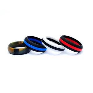 New Simple Fashion Customized Logo Unisex Ring Multi Color Rubber Ring For Party And Gifts