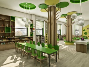 Eco-friendly Safe Commercial Display Fitting Kids Restaurant Interior Design Children Playground Shop Fitment Decoration Custom - Product Image 2