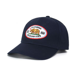 Patch brodé personnalisé de haute qualité respirant unisexe sport structuré 6 panneaux tissu de coton bord incurvé casquettes de Baseball chapeaux - Product Image 1