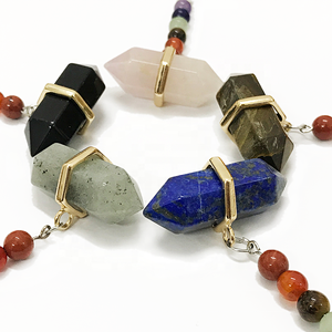 Bling Gemstone Labradorite Gemstone Keychains Waterproof Bulk Sale