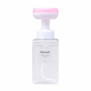Bouteille de savon moussant ronde en PET de 250 ml avec tête de brosse en silicone, distributeur de mousse pour lavage des mains en plastique transparent avec bouchon - Product Image 2
