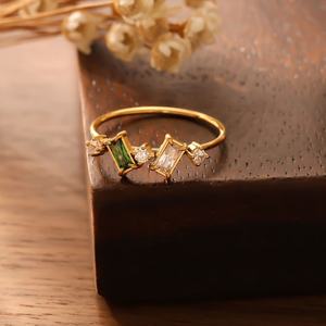 Anillo de Moda Talla 6 7 8 de Acero Inoxidable 316, Anillo Hip Hop Chapado en Oro de 14k con Diamante Cultivado en Laboratorio para Mujer - Product Image 5