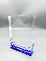 Trofeo de acrílico transparente personalizable, torre de estampado en caliente de alta calidad, medalla de reconocimiento de evento, regalo de recuerdo