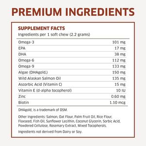 Suplementos Masticables de Aceite de Pescado Omega 3 6 9 de Marca Propia, Ricos en EPA y DHA, Vitaminas C y E, Alivio de Alergias, Salud para Perros y Gatos con Pérdida de Pelo - Product Image 4