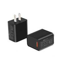 Chargeur rapide 18W QC3.0 5V3A USB-A Adaptateur de charge Android Chargeurs muraux portables US EU UK JP pour téléphones mobiles universels