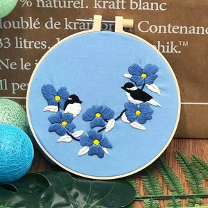 Kits de broderie au point de croix pour débutants adultes, motif floral écologique, pour la décoration du salon, artisanat de couture - Product Image 1