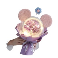 Bouquet de fleurs éternelles pour la célébration de la remise des diplômes des amies Personnages de dessins animés Noël Saint Valentin Halloween