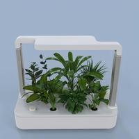Kit Tanam Hidroponik Pintar 2 Tanaman untuk Herbal dan Buah di Rumah, Pompa LED 24W Timer 3 Mode Stand yang Dapat Diperpanjang