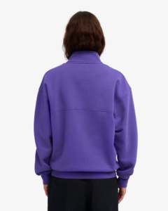 เสื้อสเวตเชิ้ตคอซิปแบบสั่งทำรุ่นใหม่สำหรับผู้หญิง ทรงโอเวอร์ไซส์ ไหล่ตก ผ้าคอตตอนฟลีซหนานุ่ม - Product Image 3