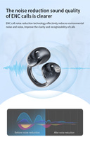 Earphone Jepit Telinga T23 Baru 2026, Earbud Portabel untuk Fitness, Headphone TWS Model Anting, Earphone Nirkabel BT Clip-on, Headset Gaming IPX-6