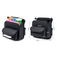 Sac de rangement suspendu pour voiture en cuir Napa, organisateur pour siège central, boîte d'accoudoir pour console centrale de siège arrière, accessoires automobiles