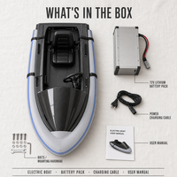 Bateau de pêche électrique haute vitesse 15kW de puissance de pointe, batterie lithium 72V 50AH, coque ABS, propulsion à jet pour divertissement aquatique en lac