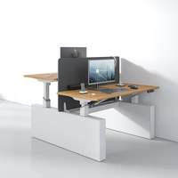 Banc de bureau ergonomique réglable en hauteur, table de travail assis-debout avec panneau de gestion des câbles, taille personnalisée, vente en gros