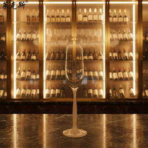 Copas de champán desechables de plástico, creativas, personalizadas para boda, de cristal sin plomo, con cuentas amarillas en la base, al por mayor. - Product Image 1