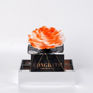 Grandi Rose Stabilizzate in Scatola Acrilica Quadrata Trasparente Solo <span class=keywords><strong>Amore</strong></span> <span class=keywords><strong>per</strong></span> <span class=keywords><strong>Lei</strong></span> <span class=keywords><strong>Regalo</strong></span> di Fiori Stabilizzati - Product Image 5