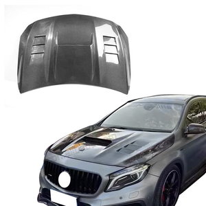 ฮู้ดคาร์บอนไฟเบอร์สีดำสำหรับ Mercedes Benz <span class=keywords><strong>Gla</strong></span> GLA45 X156 <span class=keywords><strong>AMG</strong></span> 2016 2018 - Product Image 1
