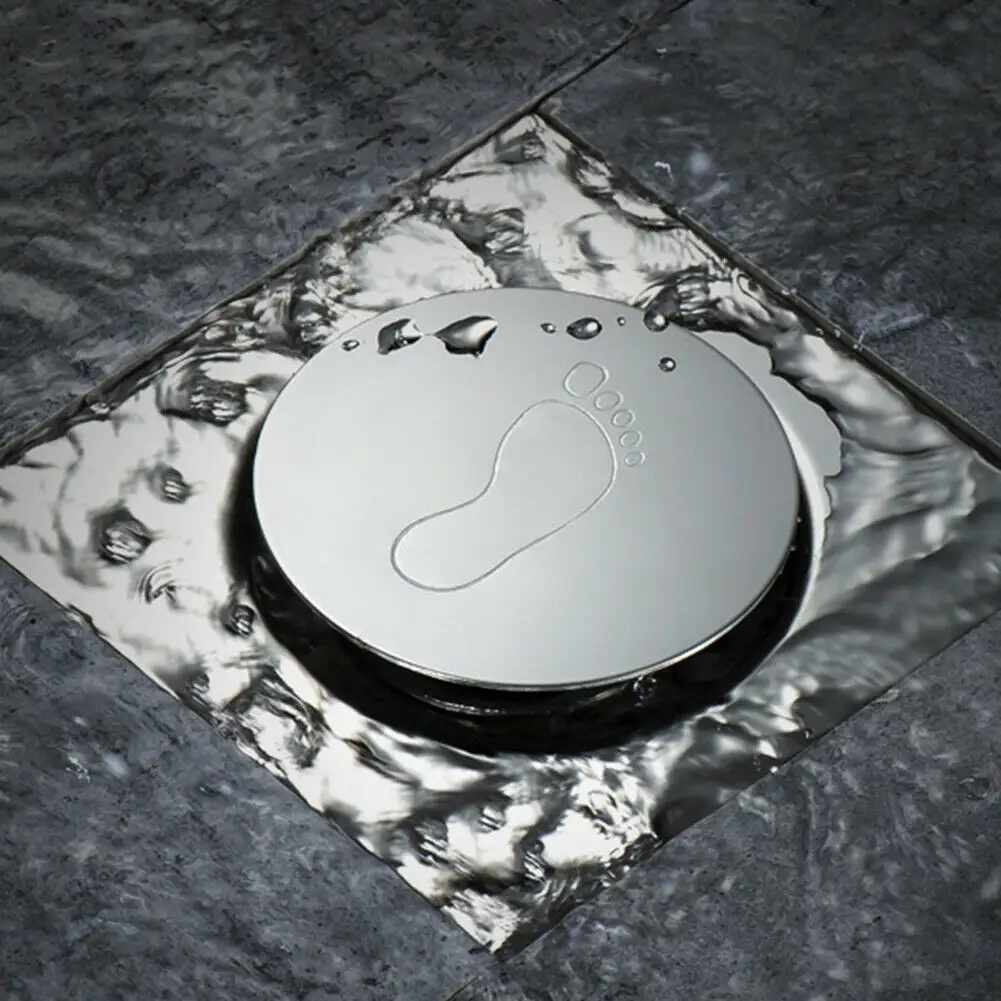 New modern stainless steel 201 square pop up drain bathroom floor trap toilet drain shower floor drain