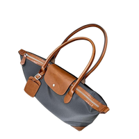 Sac fourre-tout vintage français rétro multicolore en nylon, grande capacité, résistant à l'eau, convertible en sac bandoulière, sac de voyage en polyester