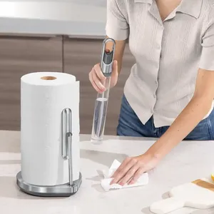 Portarotolo <span class=keywords><strong>di</strong></span> <span class=keywords><strong>carta</strong></span> a strappo a una mano OEM facile da strappare <span class=keywords><strong>cucina</strong></span> in acciaio inossidabile e asciugamano <span class=keywords><strong>di</strong></span> <span class=keywords><strong>carta</strong></span> velina da bagno pompaggio - Product Image 3